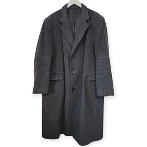 Kuppenheimer Vintage Gray Wool Cashmere Classic Career Overcoat Size L/40R